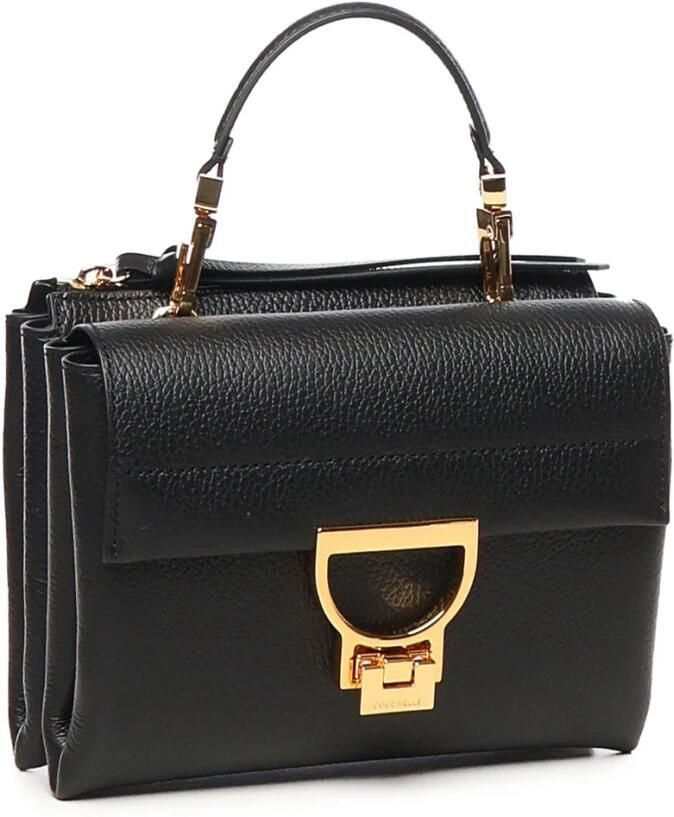 Coccinelle Zwarte Handtas van Pebble Leer met Afneembare Band Black Dames - Foto 6