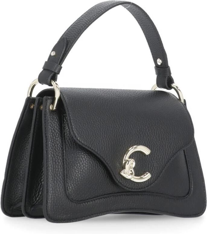 Coccinelle Zwarte Pebbled Leren Handtas Black Dames - Foto 6