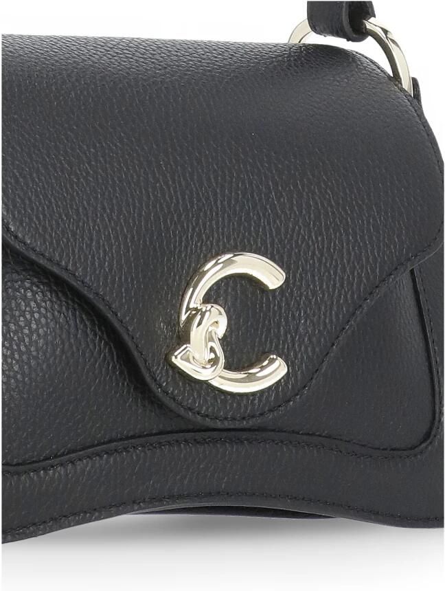 Coccinelle Elegante zwarte leren tas met gouden gesp Black Dames - Foto 3