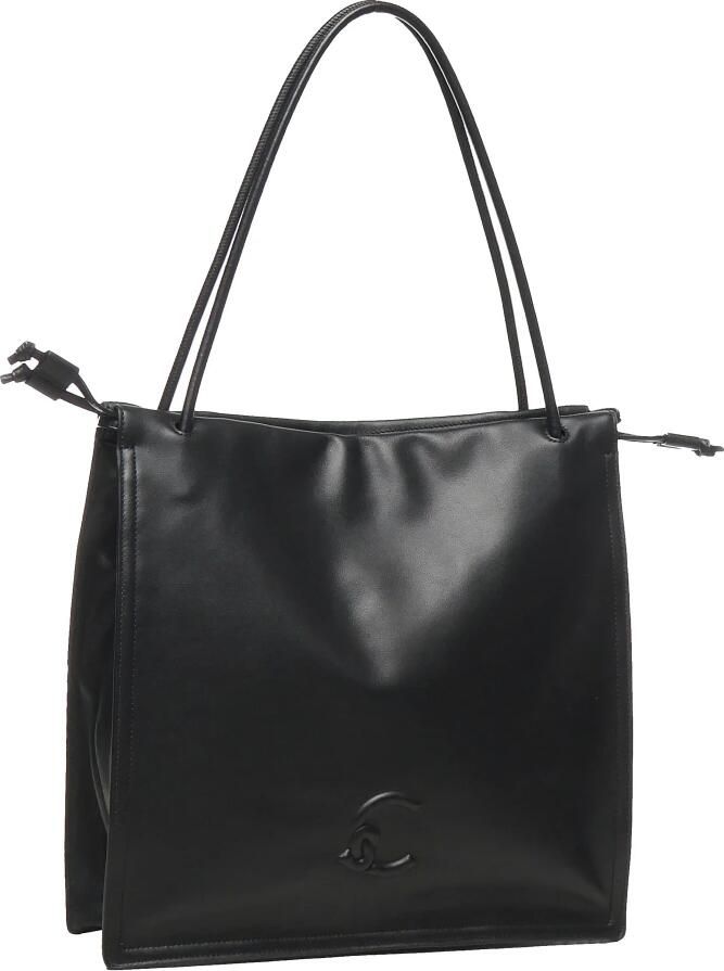 Coccinelle Zwarte Trekkoord Schoudertas met Stoffen Voering Black Dames - Foto 5