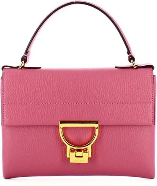 Coccinelle Leren Crossbody Tas met Verstelbare Band Roze Dames