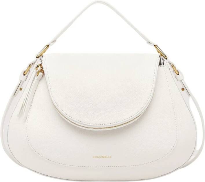 Coccinelle Leren handtas geïnspireerd op vintage auto`s Wit Dames