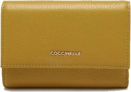 Coccinelle Groene Damesportemonnee met Rits- en Drukknoopsluiting Green Dames