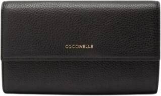 Coccinelle Leren Portemonnees en Kaarthouders voor Vrouwen Black Dames
