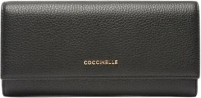 Coccinelle Metalen zachte portemonnee Zwart Dames