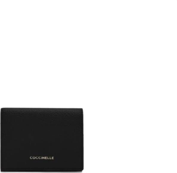 Coccinelle Metallic Soft Mini Portfolio Zwart Dames