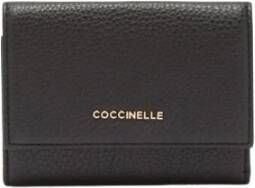 Coccinelle Metallic Flap Wallet & Cardholder Black Dames