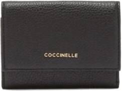 Coccinelle Metallic Flap Wallet & Cardholder Black Dames