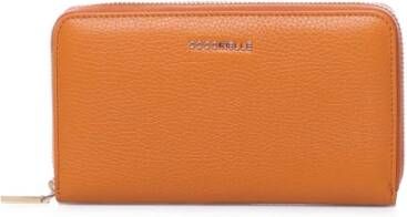 Coccinelle Metalen ritsportemonnee kaarthouder Oranje Dames