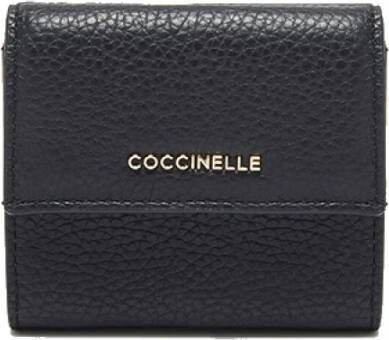 Coccinelle Zwarte portemonnee met clip en rits Zwart Dames
