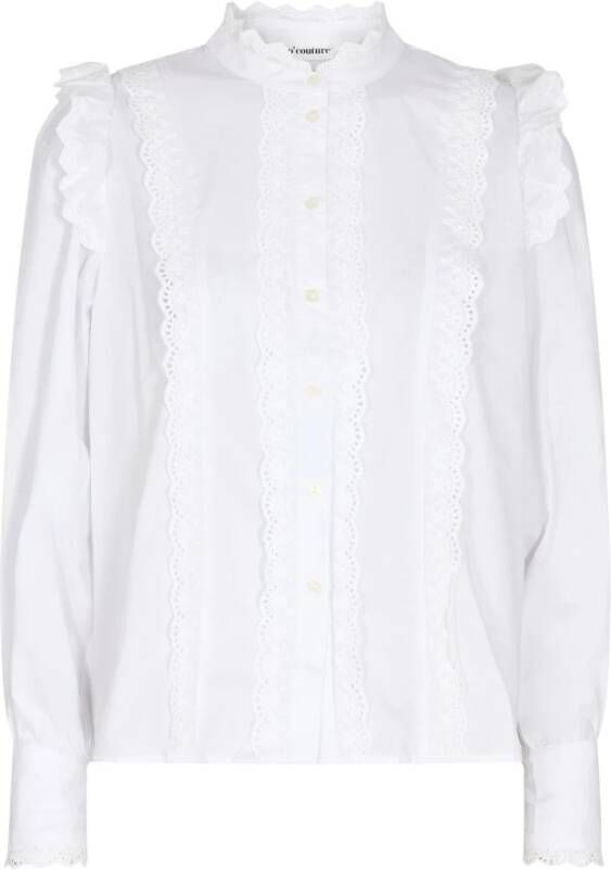 Co'Couture Alvacc Anglaise Cuff Overhemdblouse White Dames