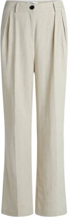 Co'Couture Beige Linnen Wijde Broek Beige Dames