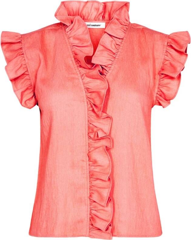 Co'Couture Top met ruchedetails Stijl 35213 Pelican Pink Dames
