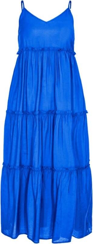 Co'Couture Callum Open Back Strap Jurk Blauw Dames