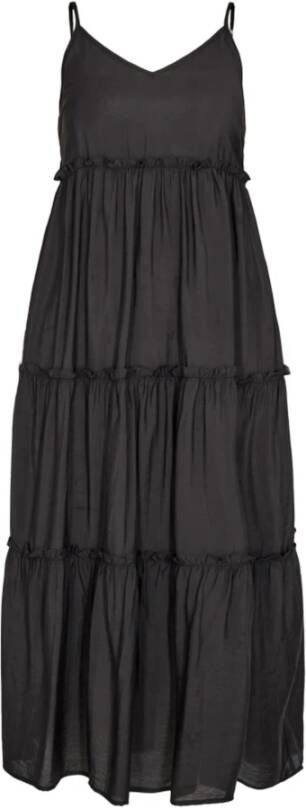 Co'Couture Callum Open Back Strap Jurk Zwart Dames
