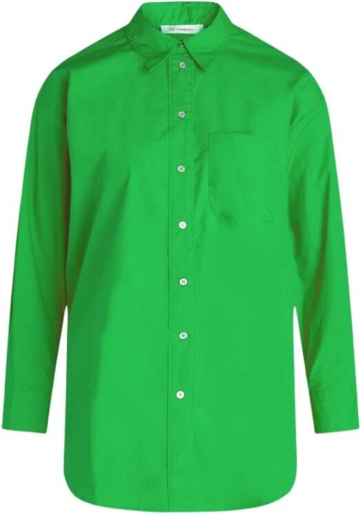 Co'Couture Coriolis Oversized Shirt Blouse Green Dames