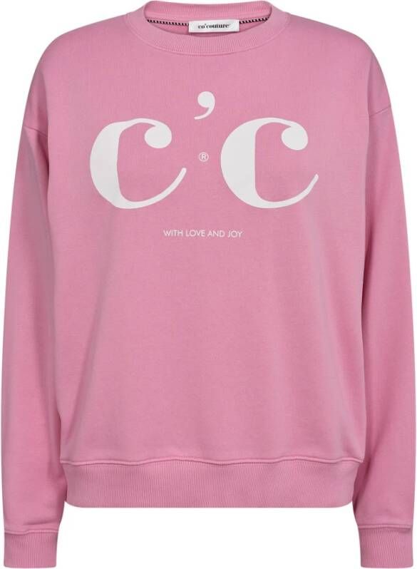 Co'Couture Bubblegum Sweatshirt met Cool Print Pink Dames