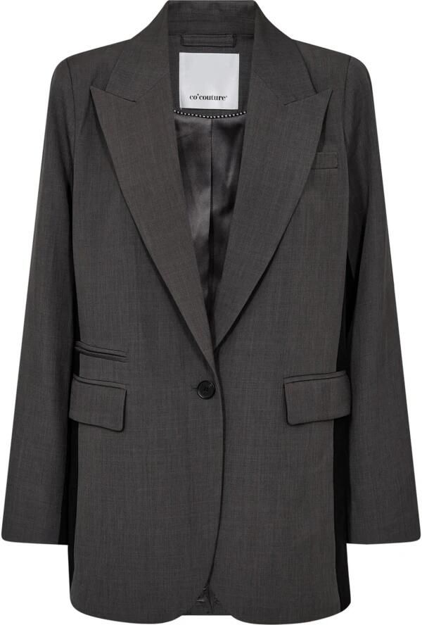 Co'Couture Oversize Panel Blazer Donkergrijs Gray Dames