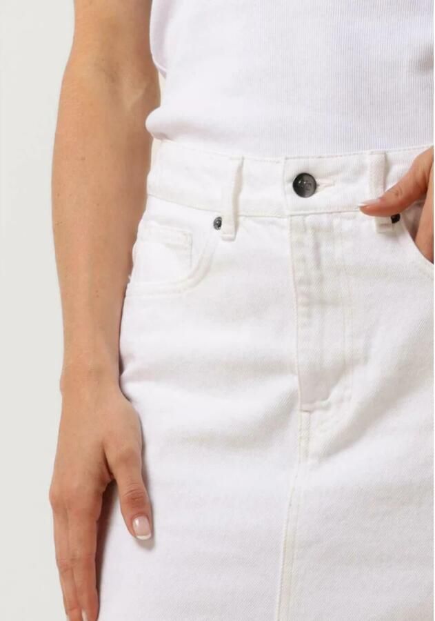 Co'Couture Witte Denim Rok met Voor Split White Dames - Foto 2