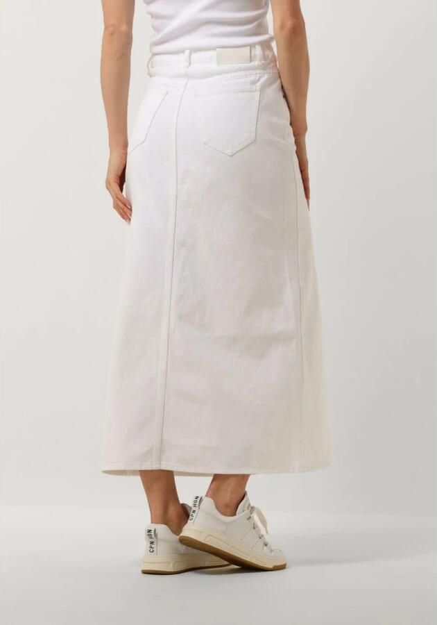 Co'Couture Witte Denim Rok met Voor Split White Dames - Foto 3