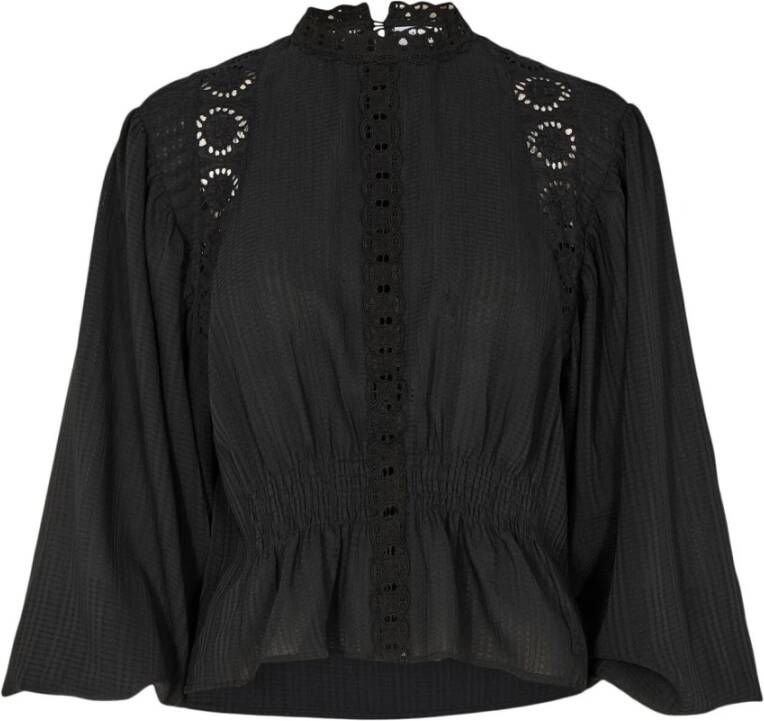 Co'Couture Delicate Kant Blouse Zwart Dames