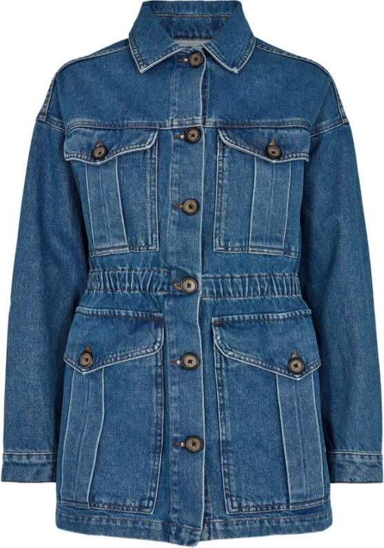 Co'Couture Denim Jackets Blauw Dames