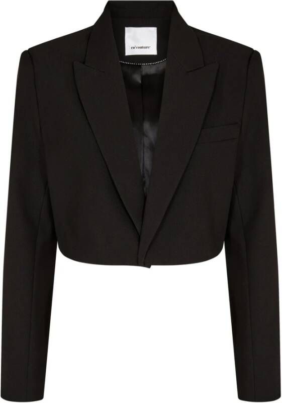 Co'Couture Elegante Volacc Crop Blazer 30086 Zwart Black Dames