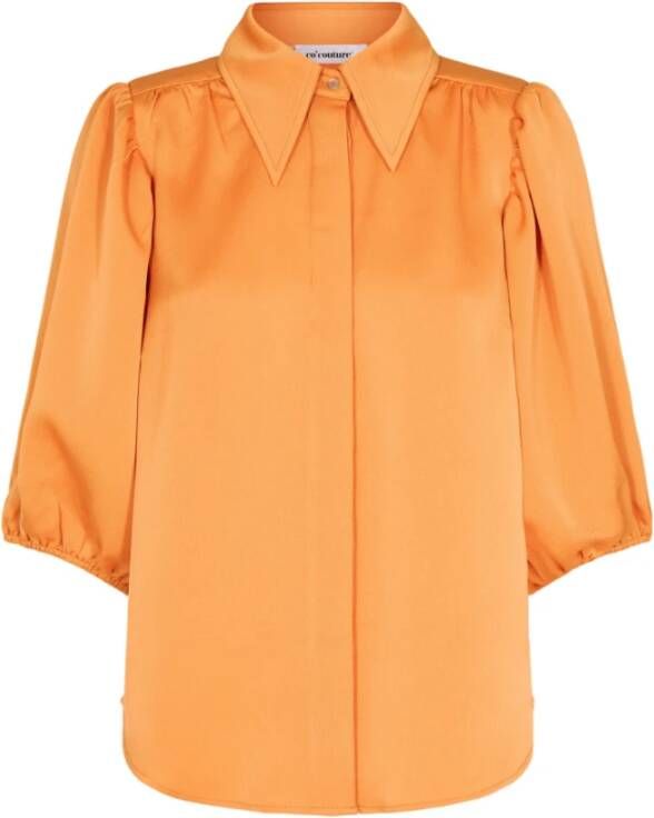 Co'Couture Eliah Pofmouw Shirt Levendig Oranje Orange Dames