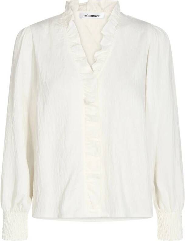 Co'Couture Feminine Frill Shirt Blouse White Dames