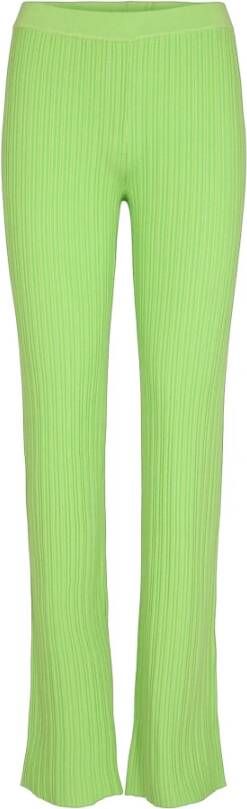 Co'Couture Flare Rib Pant 31065 Lime Groen Dames