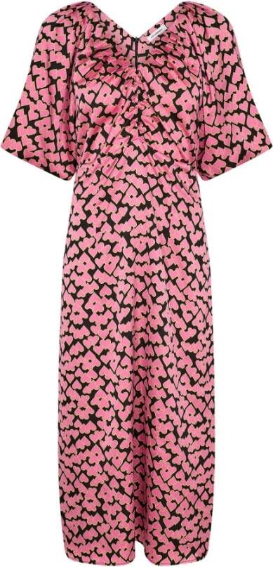 Co'Couture Flashycc Heart Drape Jurk Roze Dames