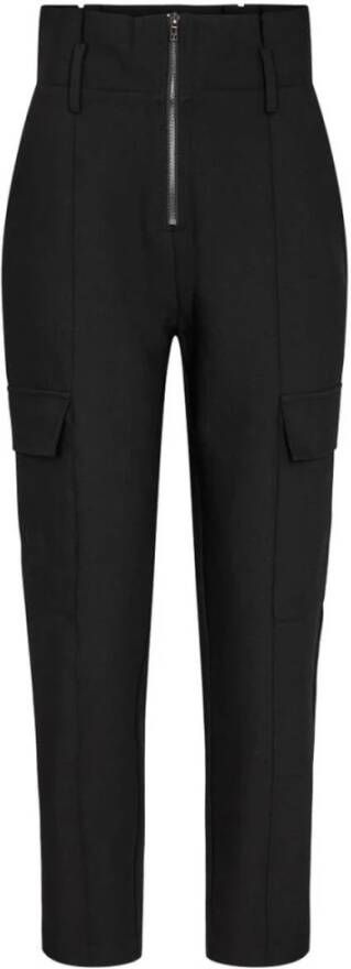 Co'Couture Kyle Utility Pants Moderne Snit Hoge Taille Zijzakken Zwart Dames