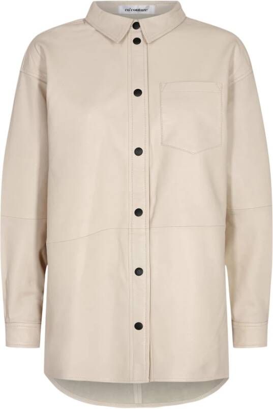 Co'Couture Leather Jackets Beige Dames