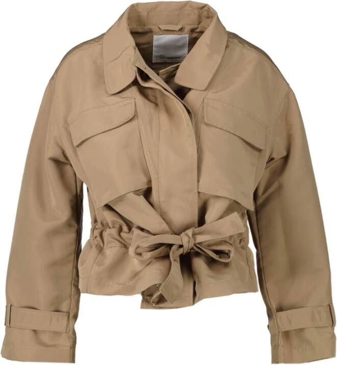Co'Couture Elba Crop Trench Jas Beige Dames
