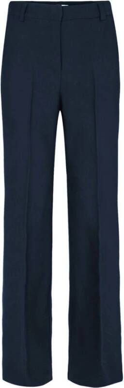 Co'Couture Marineblauwe Straight-Leg Broek 91124 Blauw Dames
