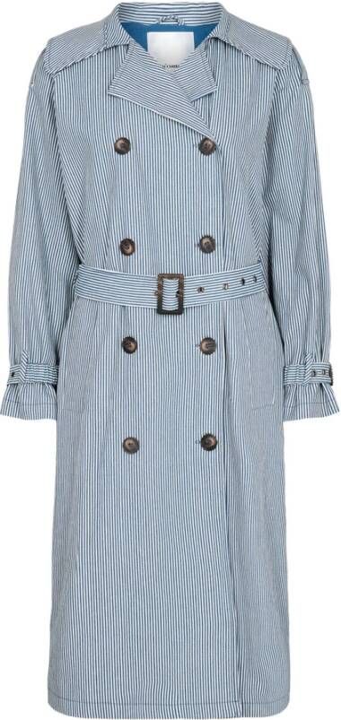 Co'Couture Milkie Trench Coat 30067 Denim Blue Blauw Dames