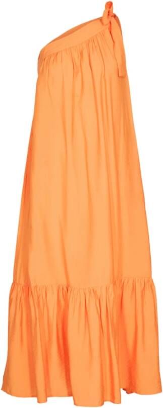 Co'Couture Oranje Asymmetrische Jurk met Off-Shoulder Design Oranje Dames