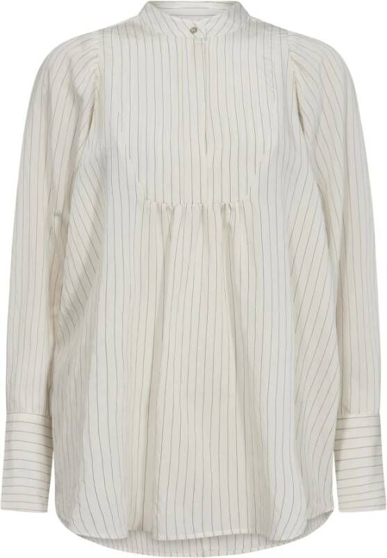 Co'Couture Scarletcc Stripe Volume Overhemdblouse Wit Dames