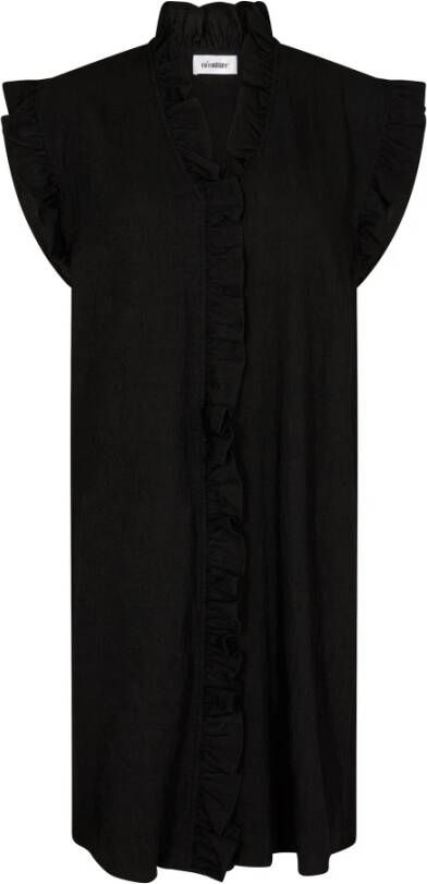 Co'Couture Zwarte Frill Jurk voor Vrouwen Black Dames