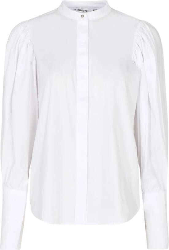 Co'Couture Frisse witte blouse met pofmouwen White Dames