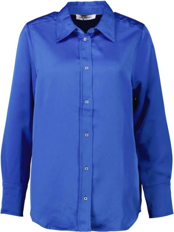 Co'Couture Stijlvolle en comfortabele overhemden en blouses Blauw Dames