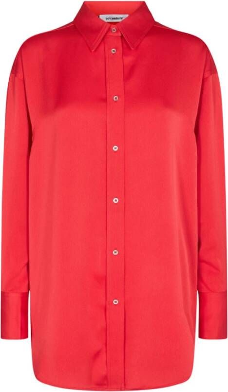 Co'Couture Stijlvolle Overhemdblouse Rood Dames