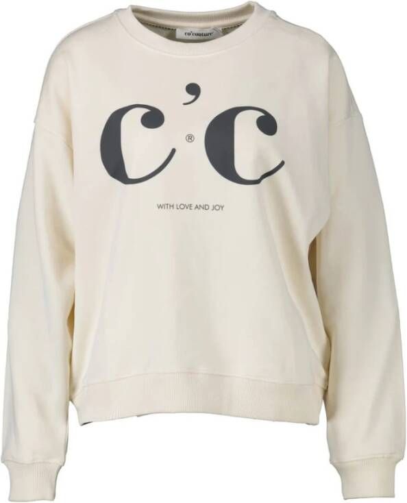 Co'Couture Comfortabele Chic Sweatshirt Beige Dames
