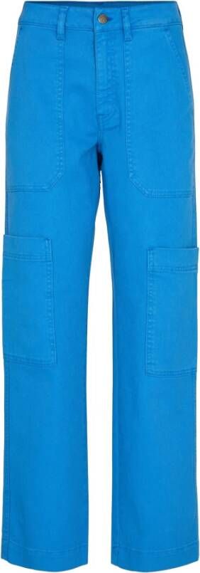 Co'Couture Straight Trousers Blauw Dames