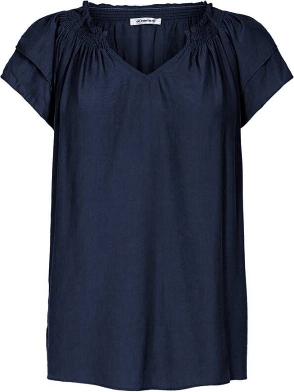 Co'Couture Sunrise Top 75683 Stijlvolle Donkere Blouse Blauw Dames