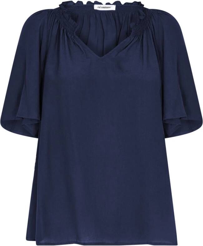 Co'Couture Sunrisecc Flow Top Blouse Navy Blauw Dames