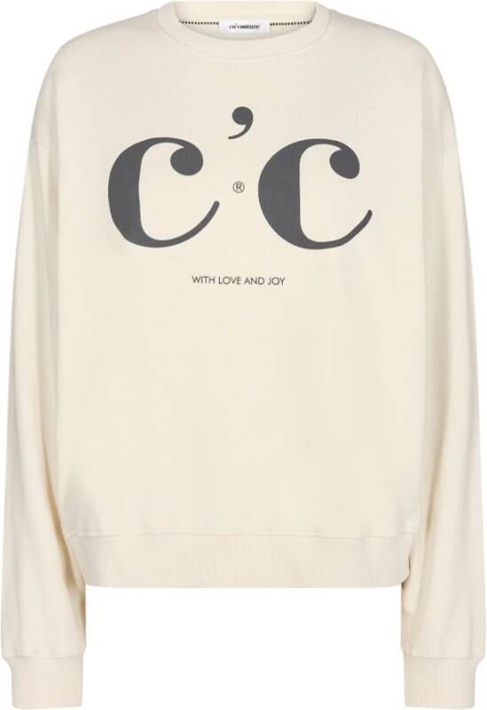 Co'Couture Cleancc Off White Sweatshirt Beige Dames