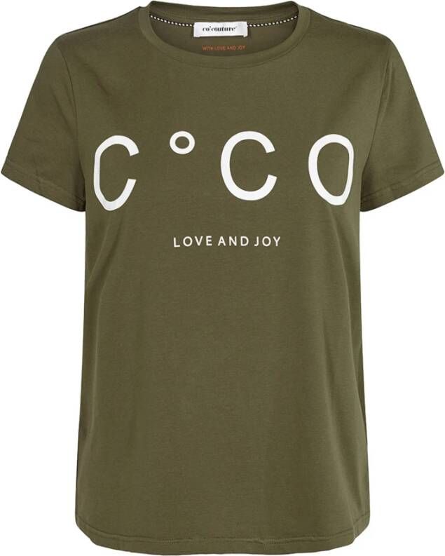 Co'Couture Coco Signature Tee in donkergroen Green Dames