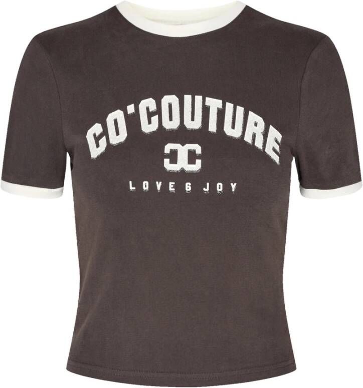 Co'Couture Stijlvolle dames T-shirt met trendy print Gray Dames