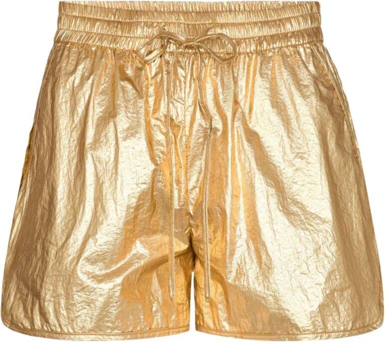 Co'Couture Trendy Metallic Shorts Geel Dames